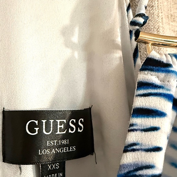 Guess Blue and White Patterned Maxi Dress - Picture 3 of 6